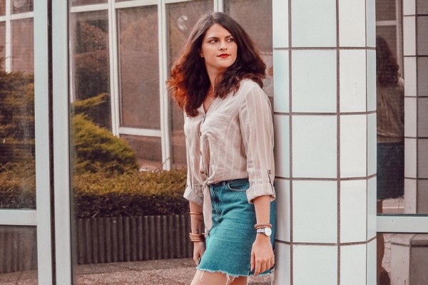 Look jupe en jeans